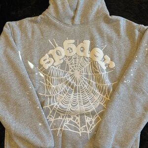 Sp5der OG Web Heather Grey Hoodie
